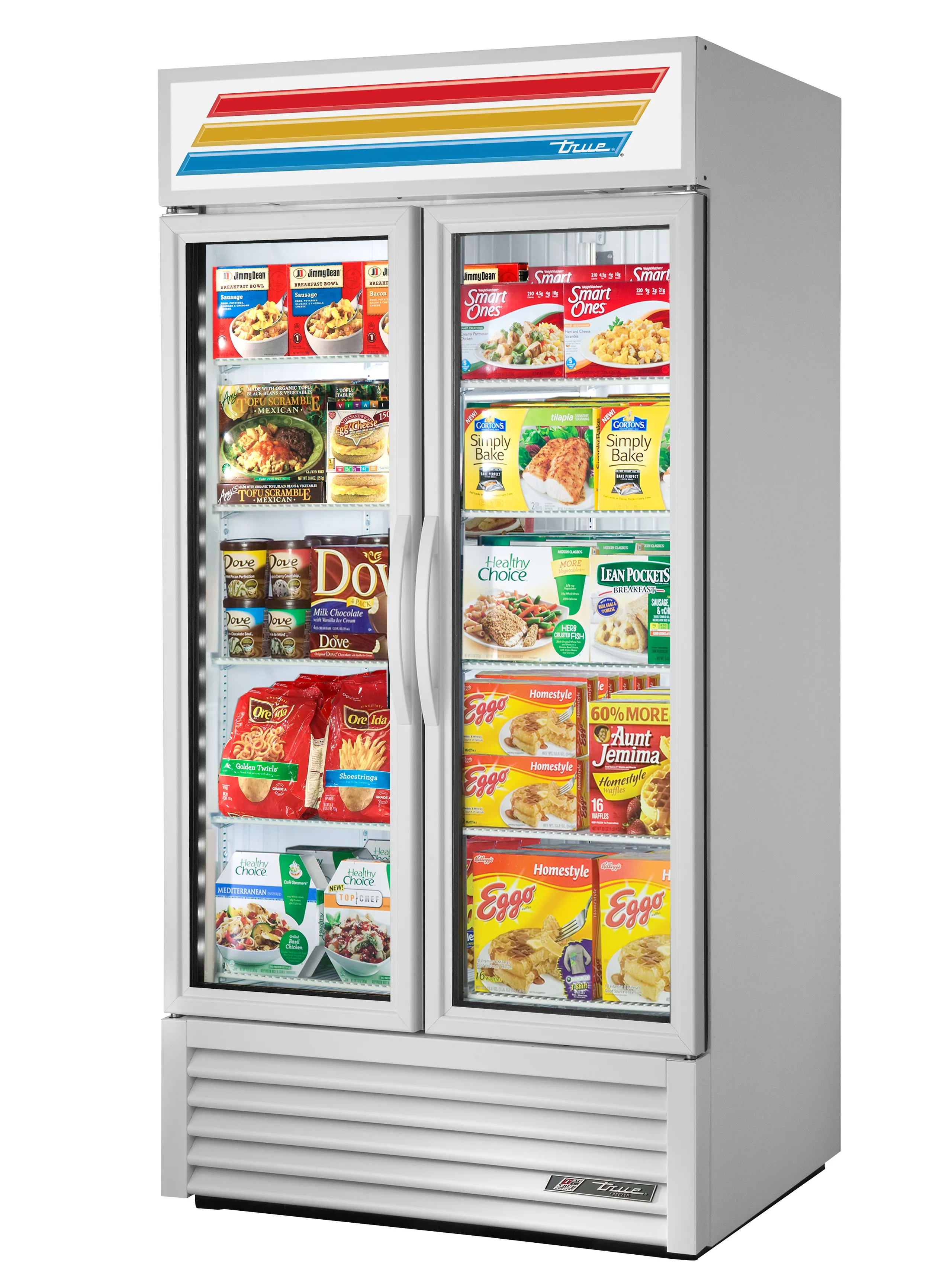 True GDM-35F~TSL01 39 1/2" Swing Glass Door Merchandiser Freezer, White