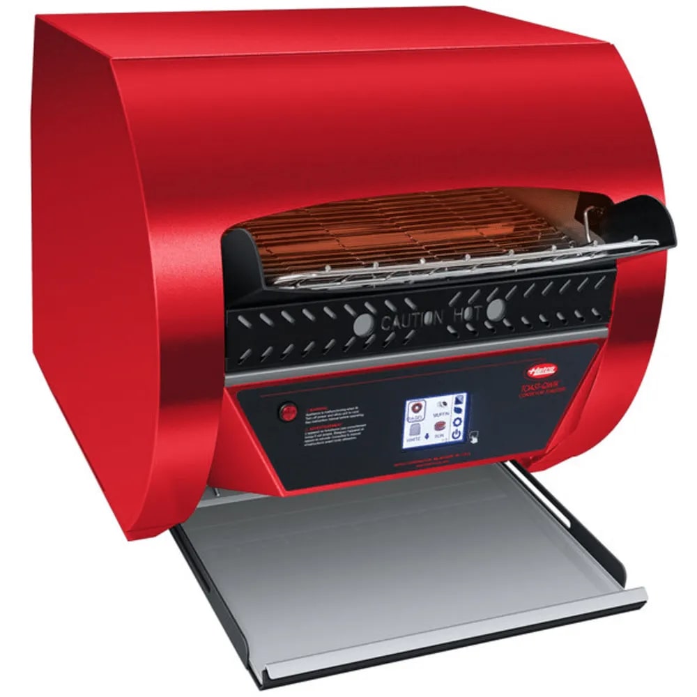Hatco TQ3-2000 Toast Qwik Red Conveyor Toaster with 2" Opening and Digital Controls
