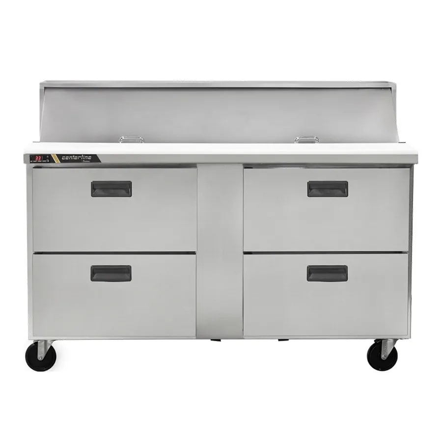 Traulsen CLPT-6024-DW Centerline™ 60" 4-Drawer Mega Top Refrigerated Sandwich Prep Table