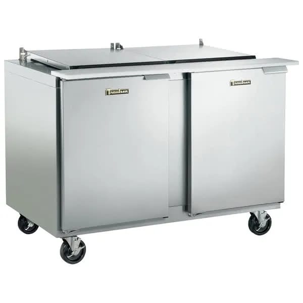 Traulsen UST4818-LR-SB Mega Top Compact Prep Table Refrigerator with low-profile flat lid
