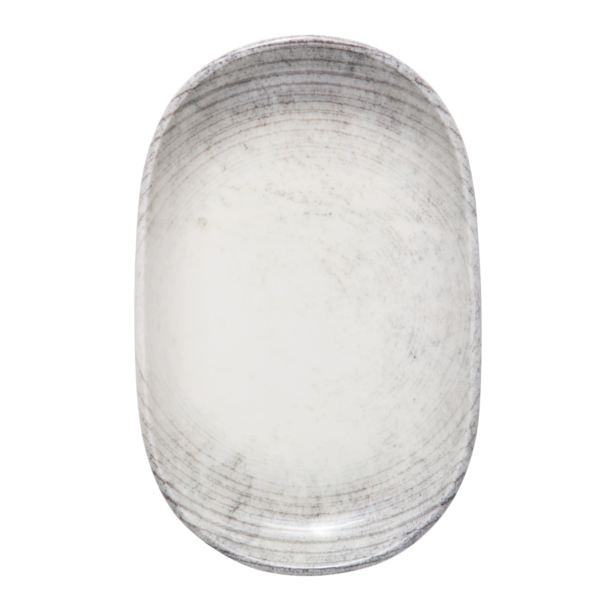 Mikasa 5316192 Smoke Fume 5.6" x 3.556" Oval Black Coupe Rim Platter