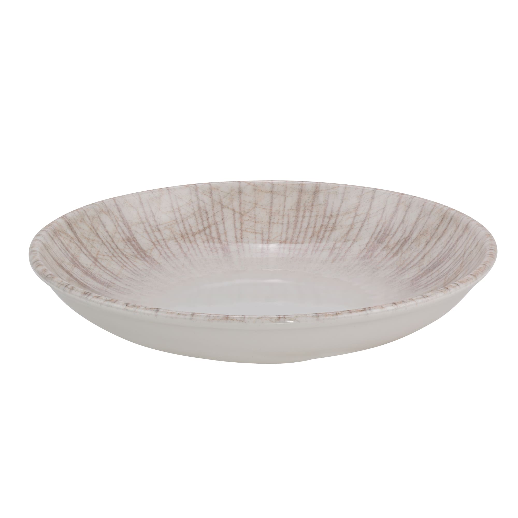 Mikasa 5316292 Creme Ray 9.857" Round Brown Coupe Rim Deep Plate