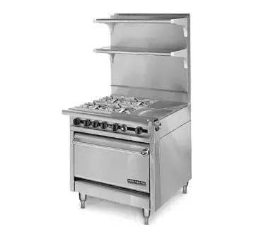 American Range HD34-4-1 Range, 34" Heavy Duty, Gas Stainless Steel