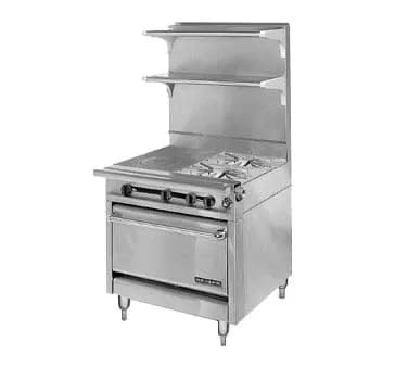 American Range HD34-2HT2-M Range, 34" Heavy Duty, Gas Stainless Steel