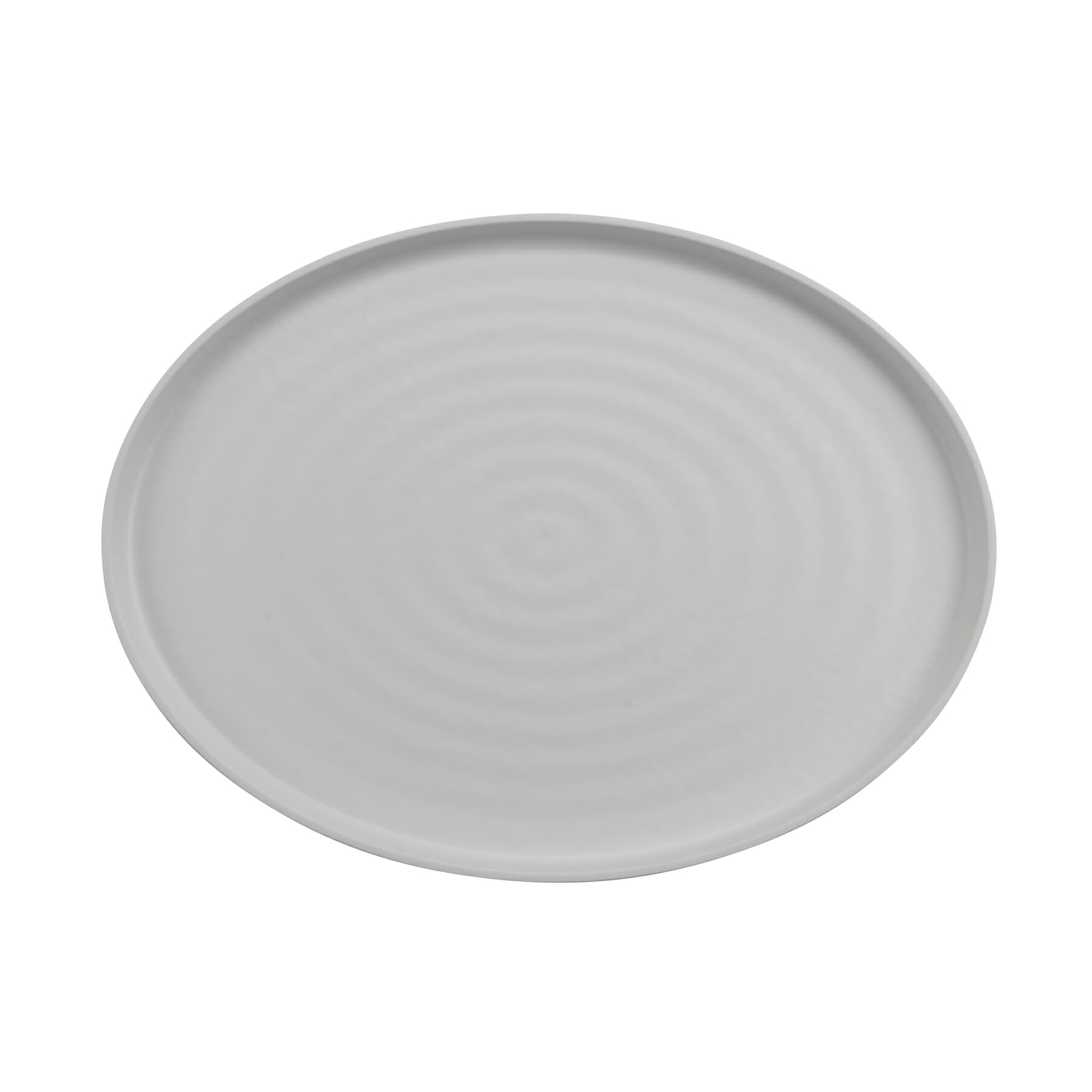 G.E.T. RO-1612-WM/GRM Roca Matte 16 in. Oval White Matte / Gray Matte Melamine Platter
