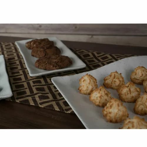 Cheforward by G.E.T. RFS102 infuse 17.3 in. Rectangle Stone Natural Melamine Platter