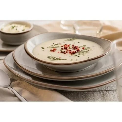 Corona by G.E.T. Enterprises PP1607722912 Corona Artisan Grey 11.81 in. Oval Gray Porcelain Plate