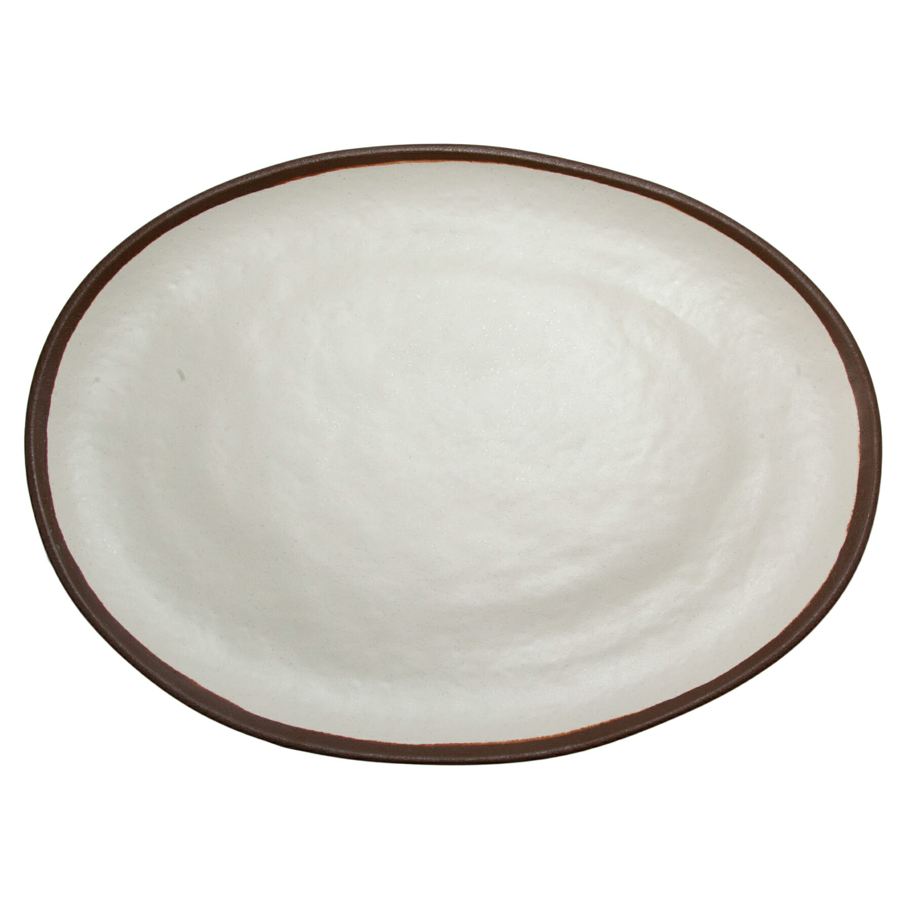 G.E.T. P-183-CRM Pottery Market Glazed in. Oval Cream Melamine Platter
