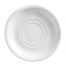 Libbey 840215005 5 1/2" Saucer - Double Well, Narrow Rim, Porcelain, Bright White, Porcelana