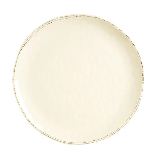 Libbey FH-570MEL Farmhouse® 16" Round Coupe Cream White Melamine Coupe Platter
