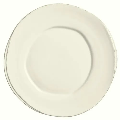 Libbey FH-504 Farmhouse® 12" Round Cream White Wide Rim Plate