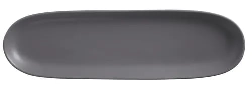 Libbey DRI-11-G Driftstone 13.25" x 4" Oval Granite Coupe Tray