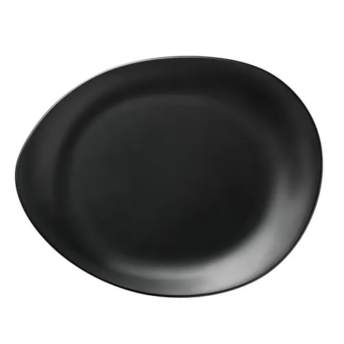 Libbey DRI-15-OME Driftstone 14.125" x 11.25" Oval Onyx Wide Rim Platter