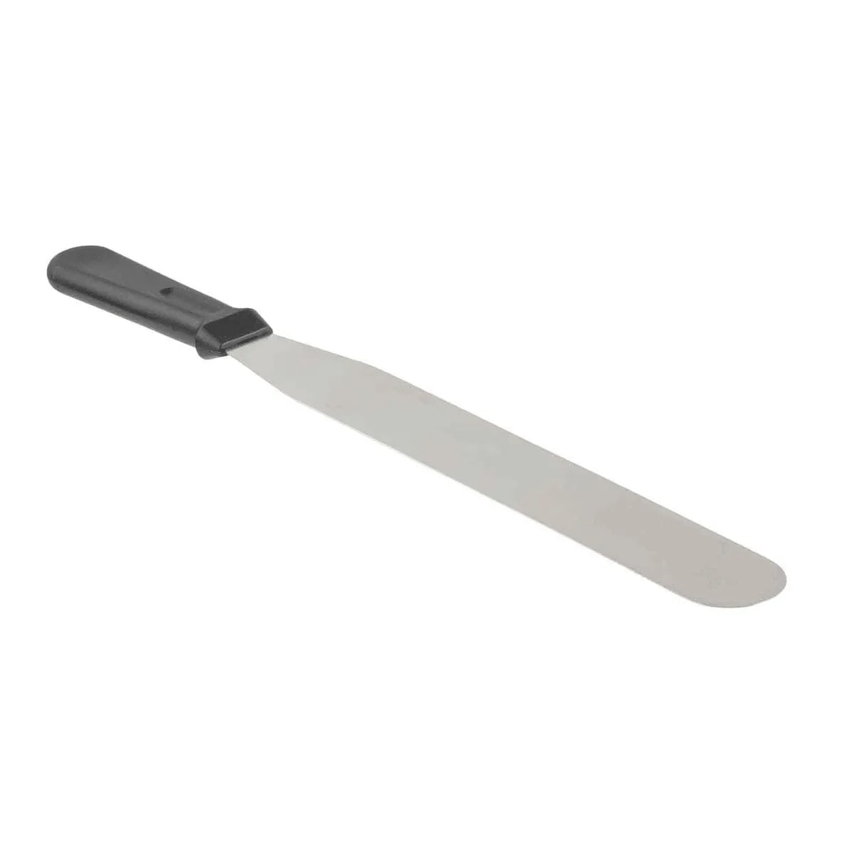 TableCraft 10940 Icing Spatula, Stainless Steel with Black Plastic Handle, 12"