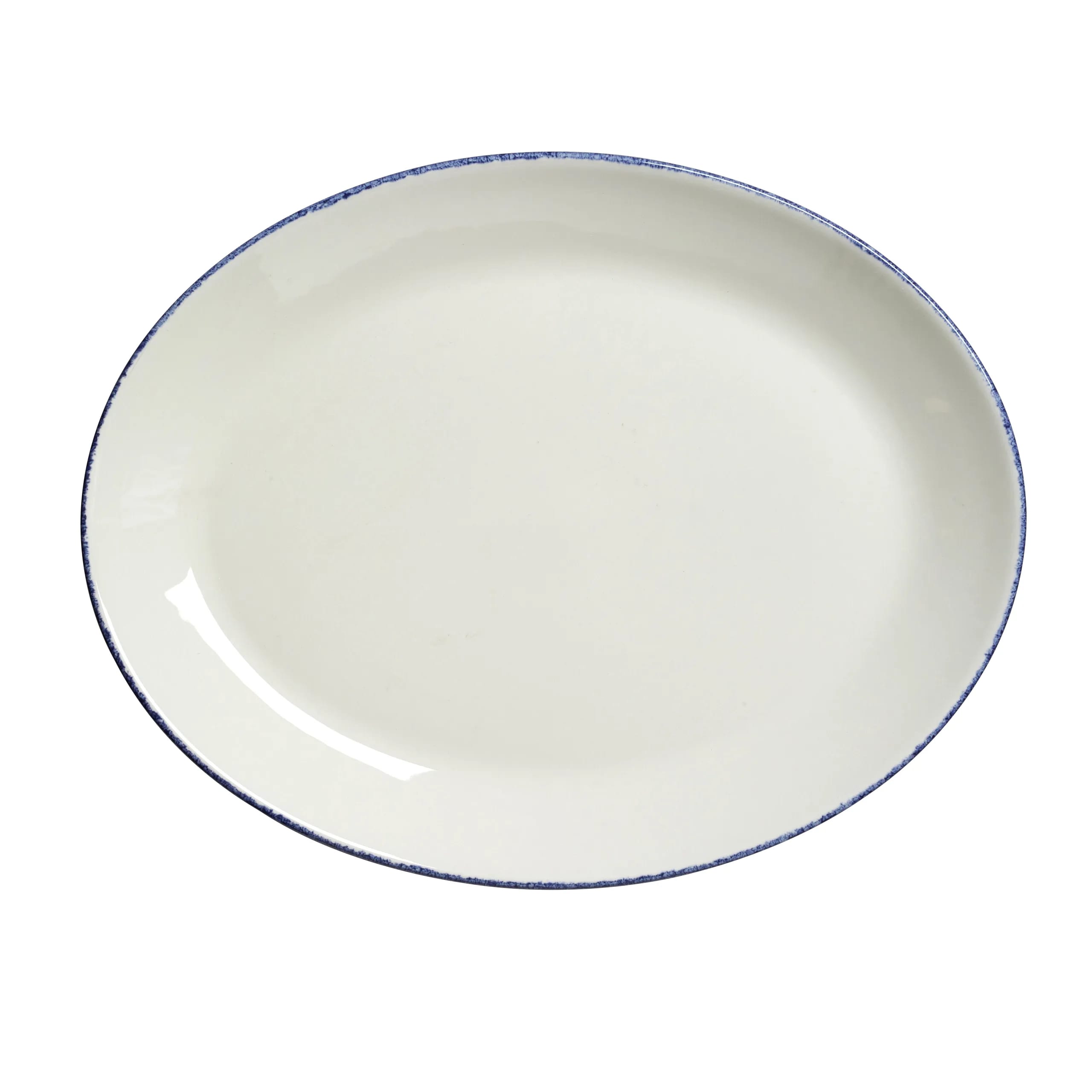 Steelite Performance Dapple Blue Oval Coupe Platter L 12.0" W 9.375" H 1.13" 12/Case