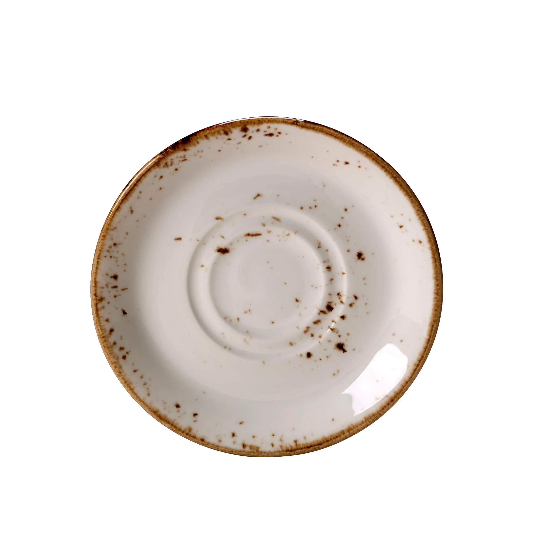 Steelite 11550225 Steelite Performance Craft White Double Well Saucer D 6.5" H 0.75" 36/Case