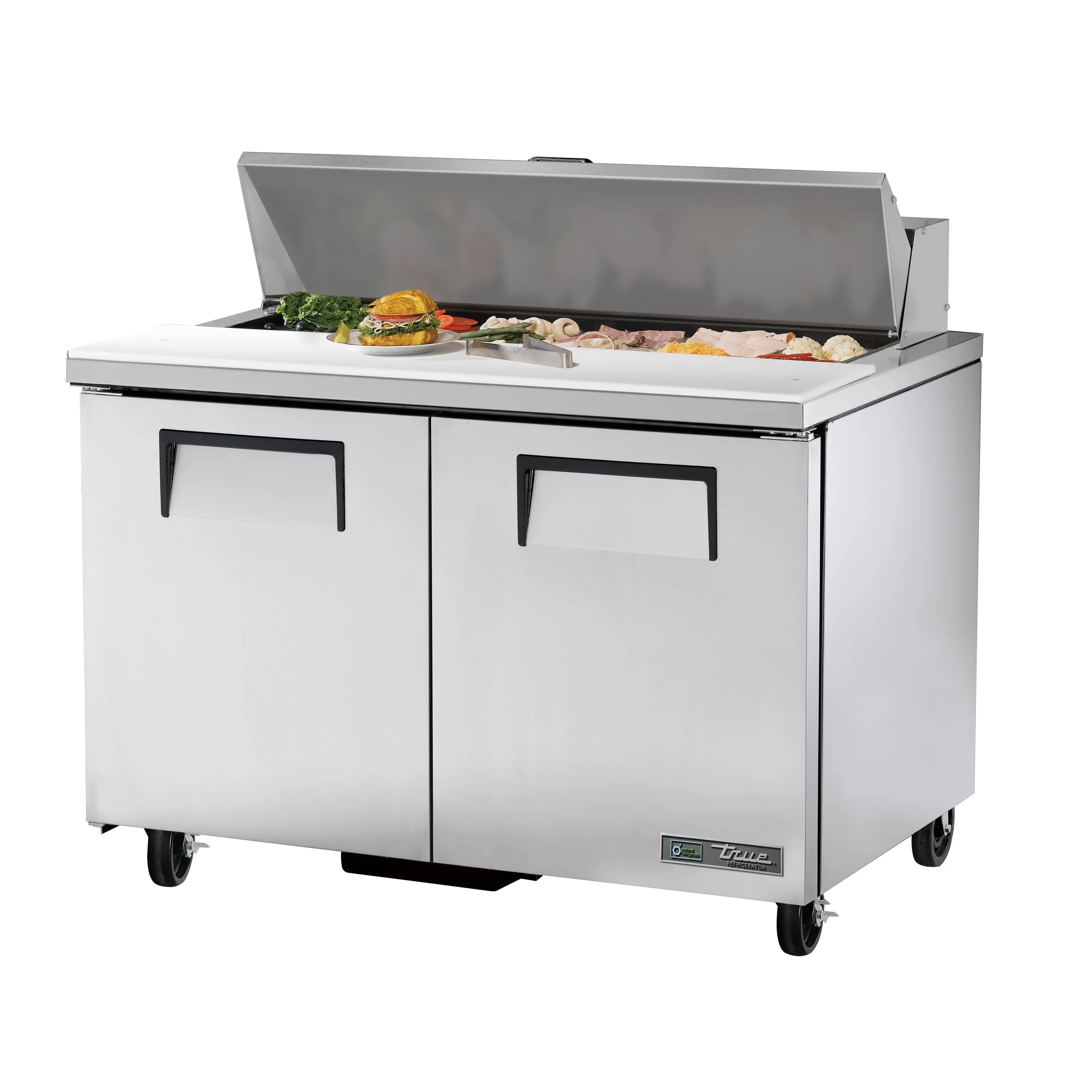 True TSSU-48-12-HC 48" Sandwich/Salad Prep Table With Two Door Refrigerated Base