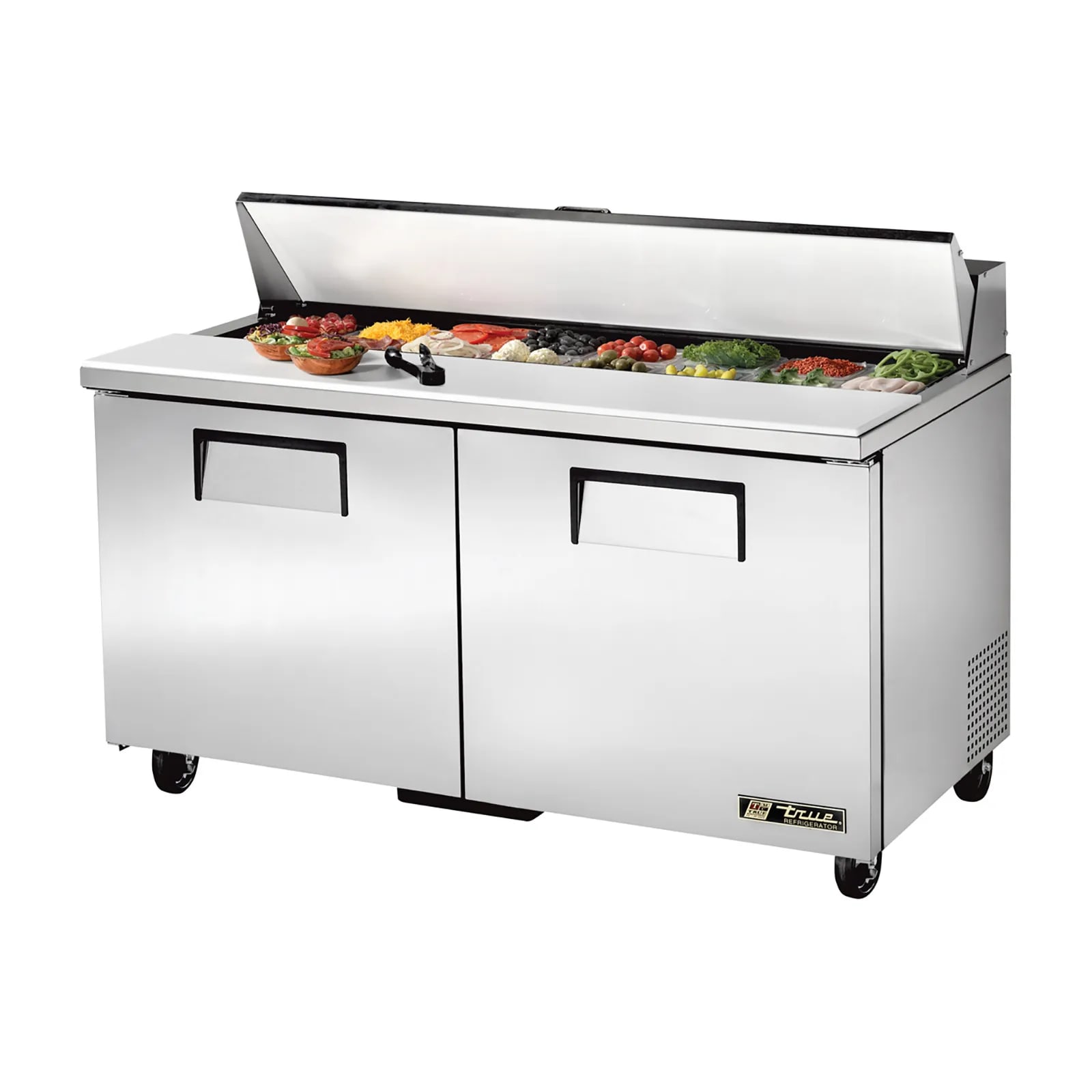 True TSSU-60-16-HC 60" Sandwich/Salad Prep Table With Two Door Refrigerated Base