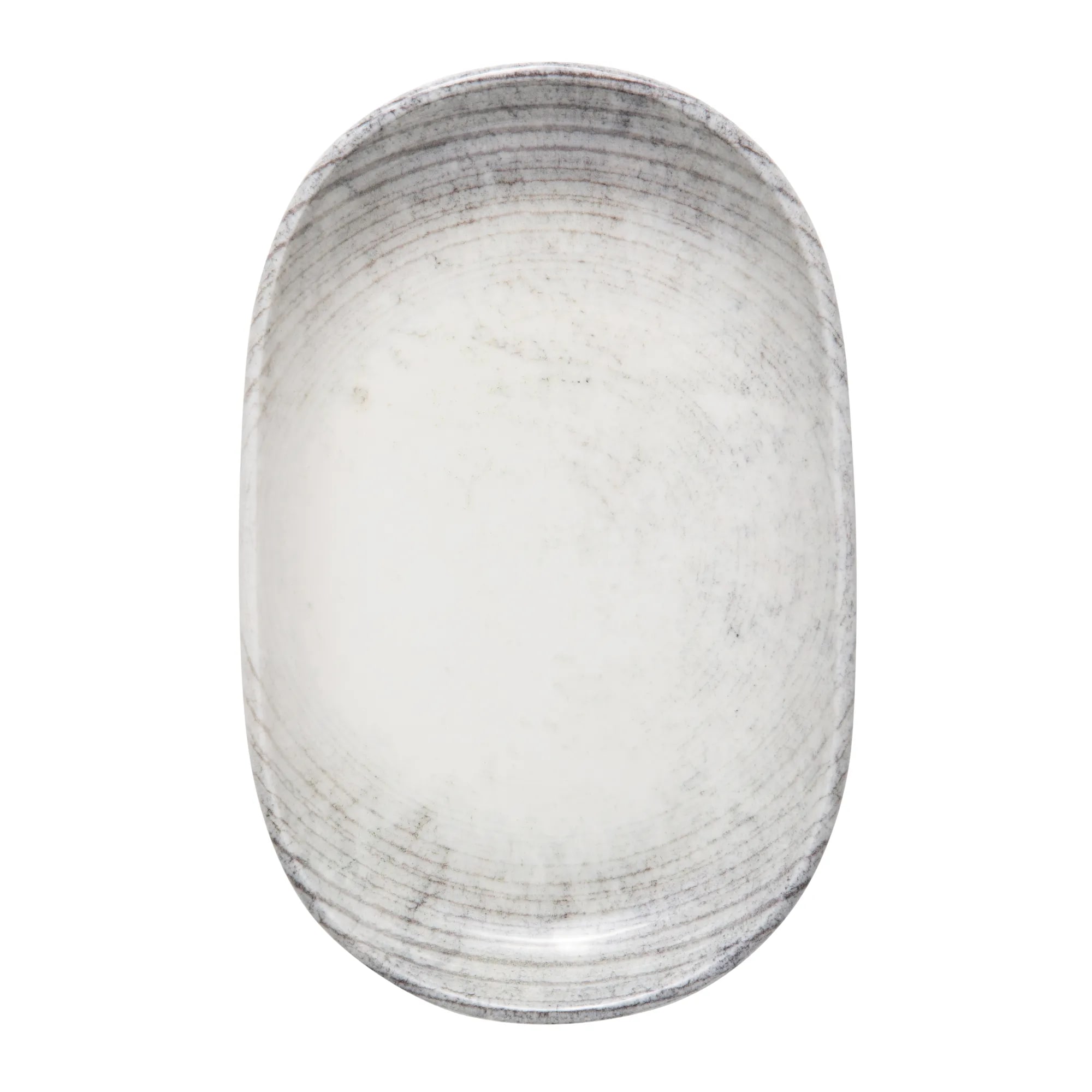 Mikasa 5316194 Smoke Fume 9.2" x 6" Oval Black Coupe Rim Platter