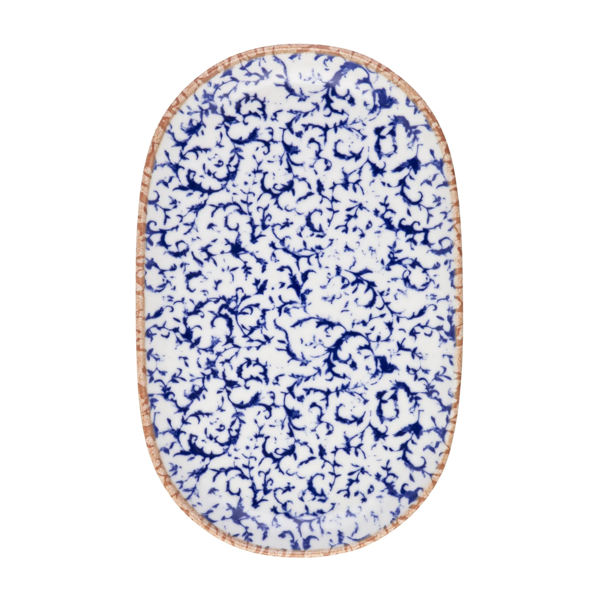 Mikasa 5316011 Venecia 5.6" x 3.556" Oval Blue Coupe Rim Platter