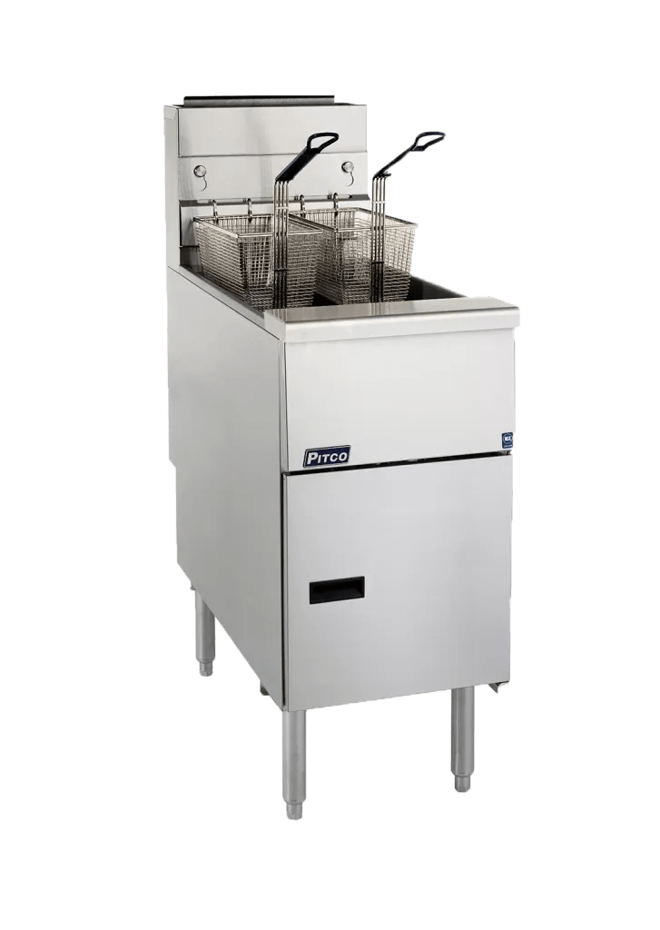 Pitco® SG14RS-4FD Solstice™ Floor Fryer and Filter System, (4) 50 lb. Tanks, Natural Gas