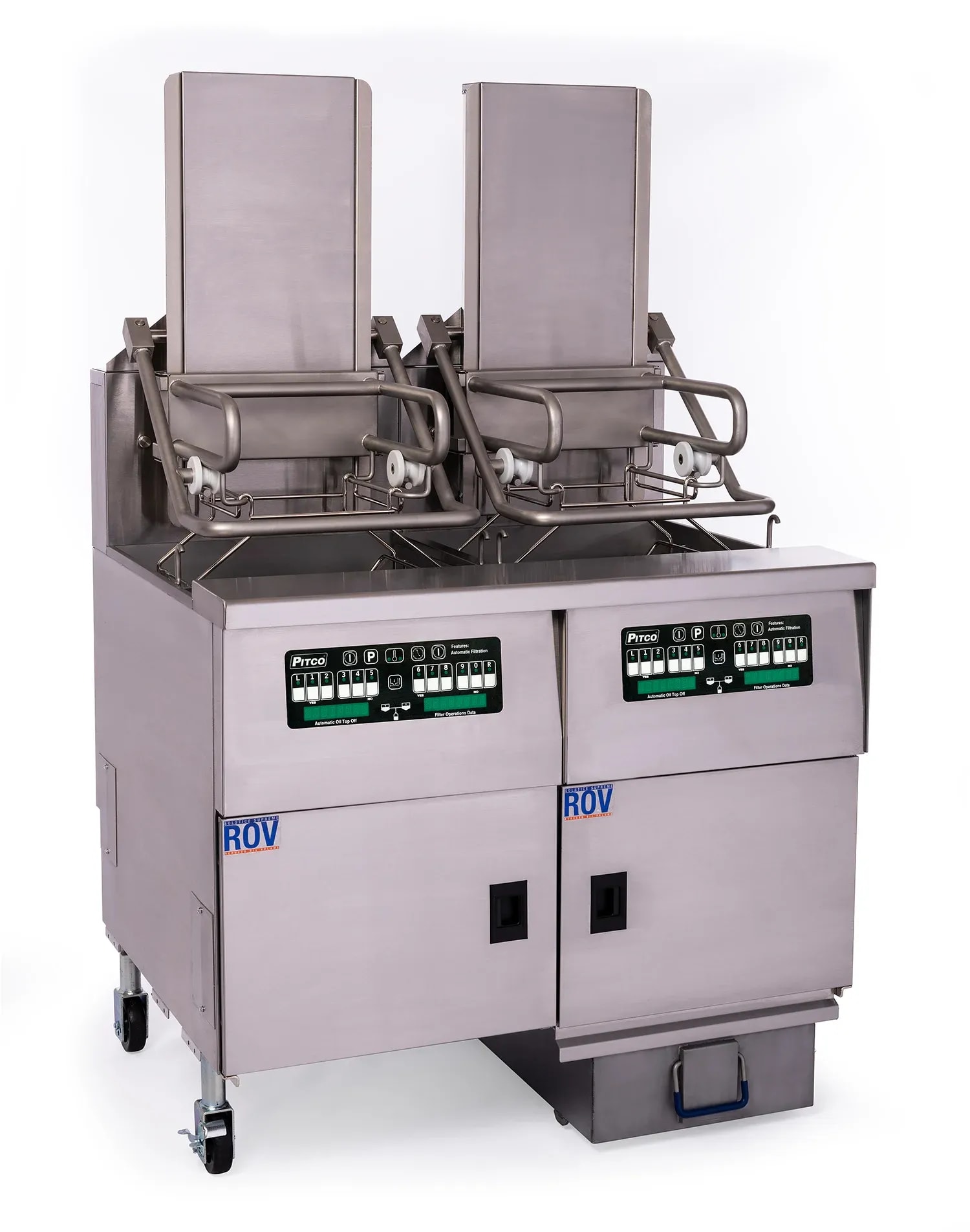 Pitco® SGLVRF-2/FD Solstice Supreme™ Reduced Oil Floor Fryer, (2) 76 lb. Tanks, LP Gas