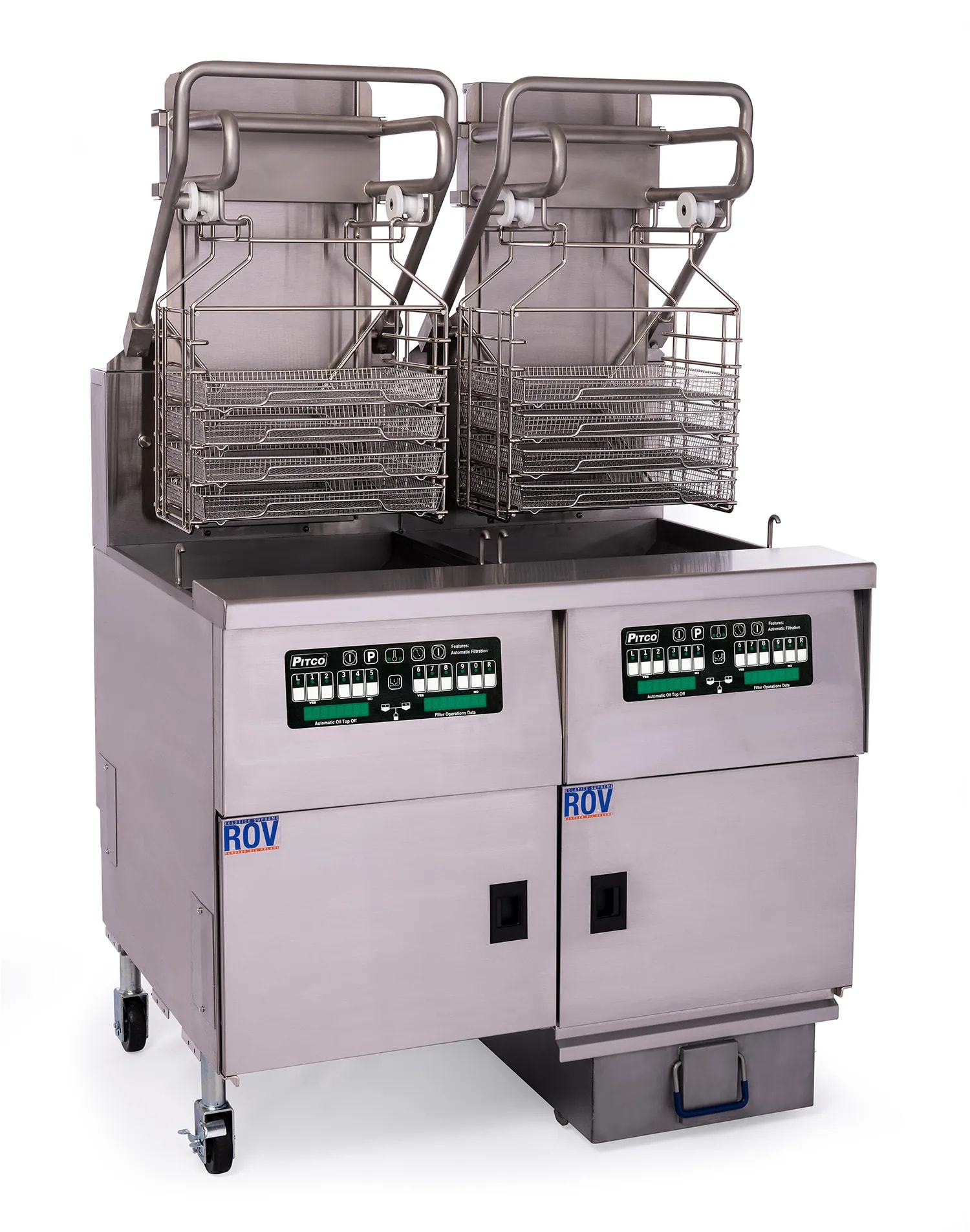 Pitco® SELVRF-2/FD Solstice Supreme™ Reduced Oil Floor Fryer, (2) 76 lb. Tanks, 208V/3PH Test2