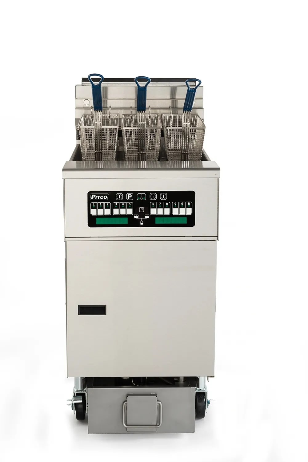 Pitco® SELV14TX-C/FD Solstice™ Reduced Oil Floor Fryer, 15 lb. Tanks, 240V/3PH, 14kW/hr