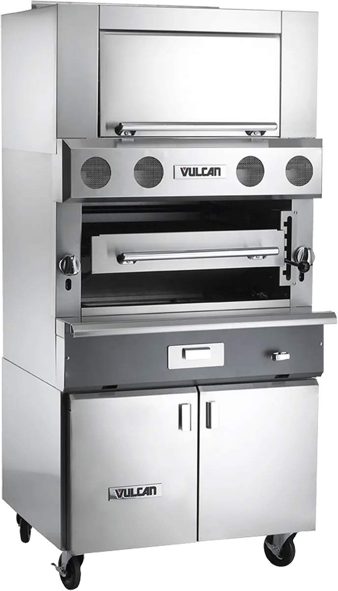 Vulcan VBB1CF 36” Upright Ceramic Radiant Broiler with Convection Oven, LP Gas