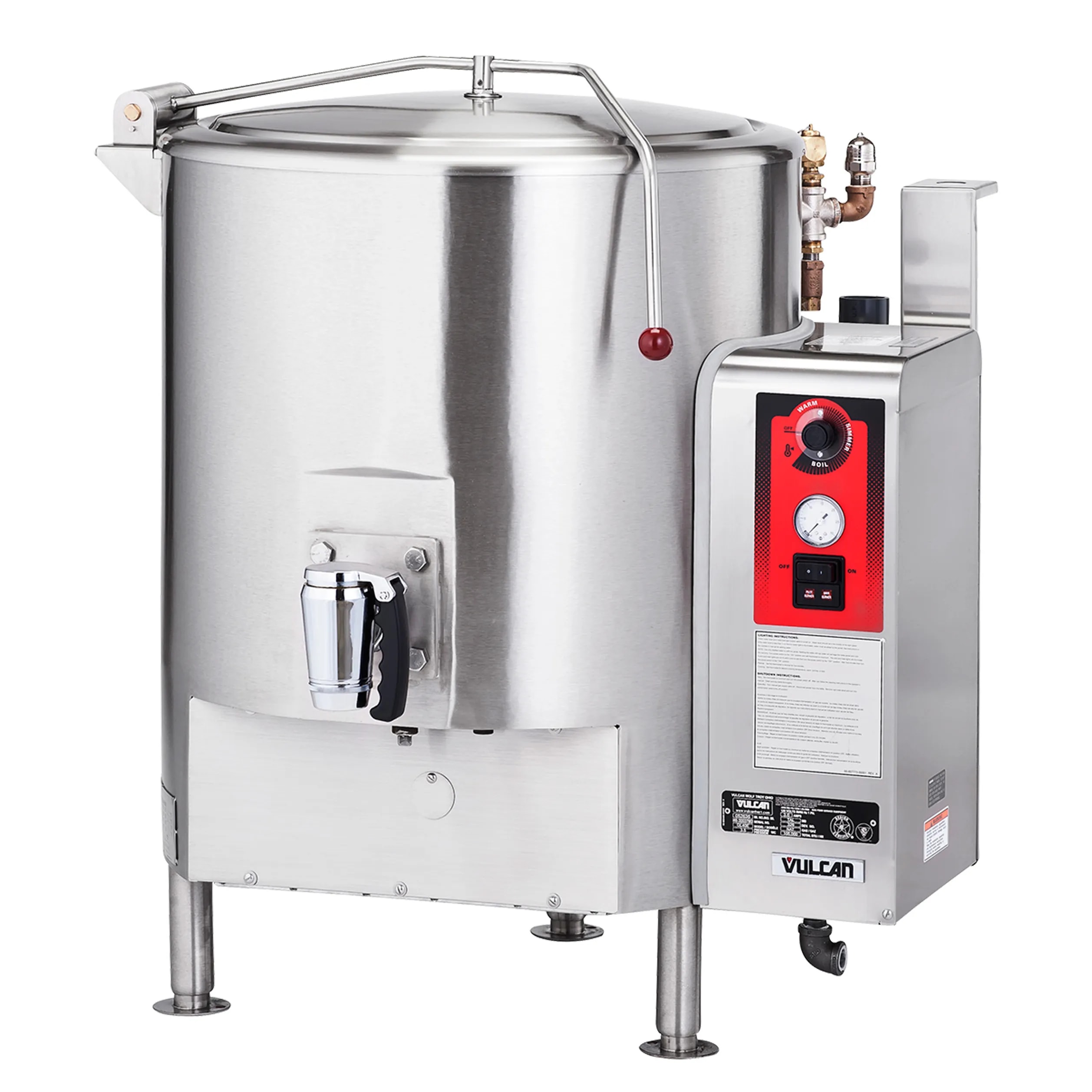 Vulcan GS40ES 40-Gallon Jacketed Stationary Kettle, LP Gas