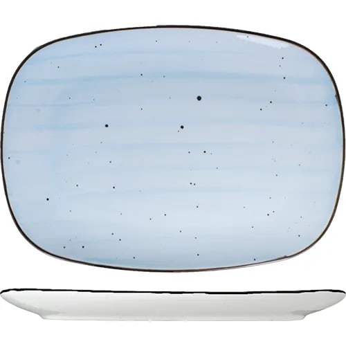 International Tableware RT-12-IC Rotana Stoneware Iceberg Platter 12" x 9"