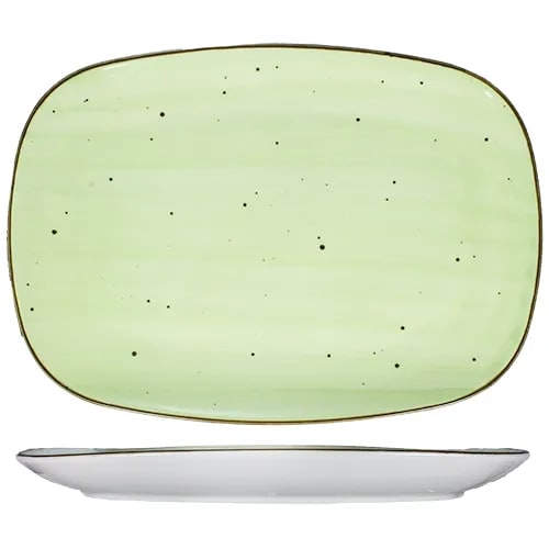 International Tableware RT-12-LI Rotana Stoneware Lime Platter 12"x 9"