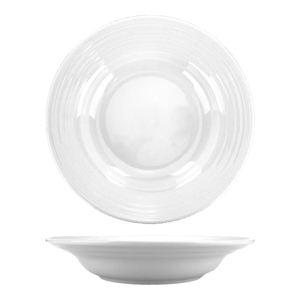International Tableware MZ-3 Marzano Porcelain BW Deep Rim Soup 9-1/4" (12oz)