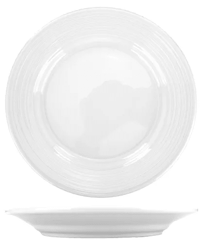 International Tableware MZ-8/24PC Marzano Porcelain BW Plate 9"