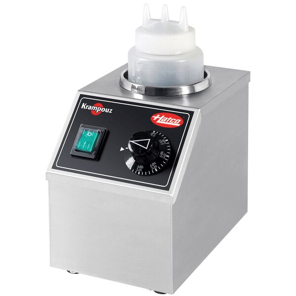 Outlet Hatco KSW-1 Sauce Warmer, Countertop, (1) Bottle Well, Includes (1) 3-Valve Sauce Bottle, Thermostatic Control, On/Off Switch, Power Indicator Light, Stainless Steel Frame, Cord