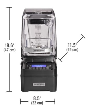 Hamilton Beach HBH755 Eclipse™ Touchpad Bar Blender with Sound Enclosure, 3 HP, 64 Oz.