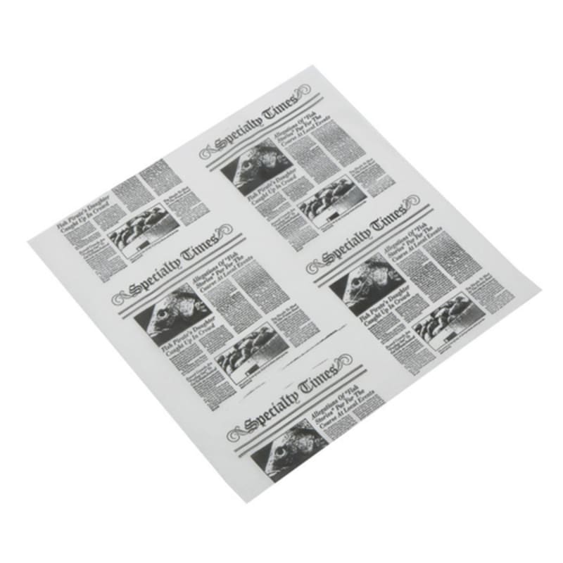 American Metalcraft PPRN1100 10" x 10" White Newspaper Basket Liner