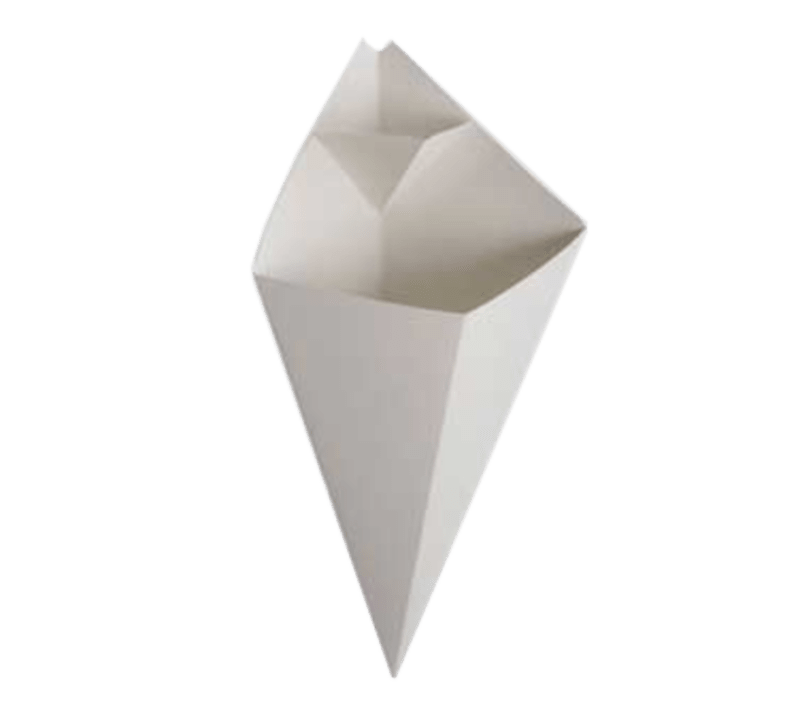 American Metalcraft SQFBCN10 10 oz. Square Disposable Cardboard Cone