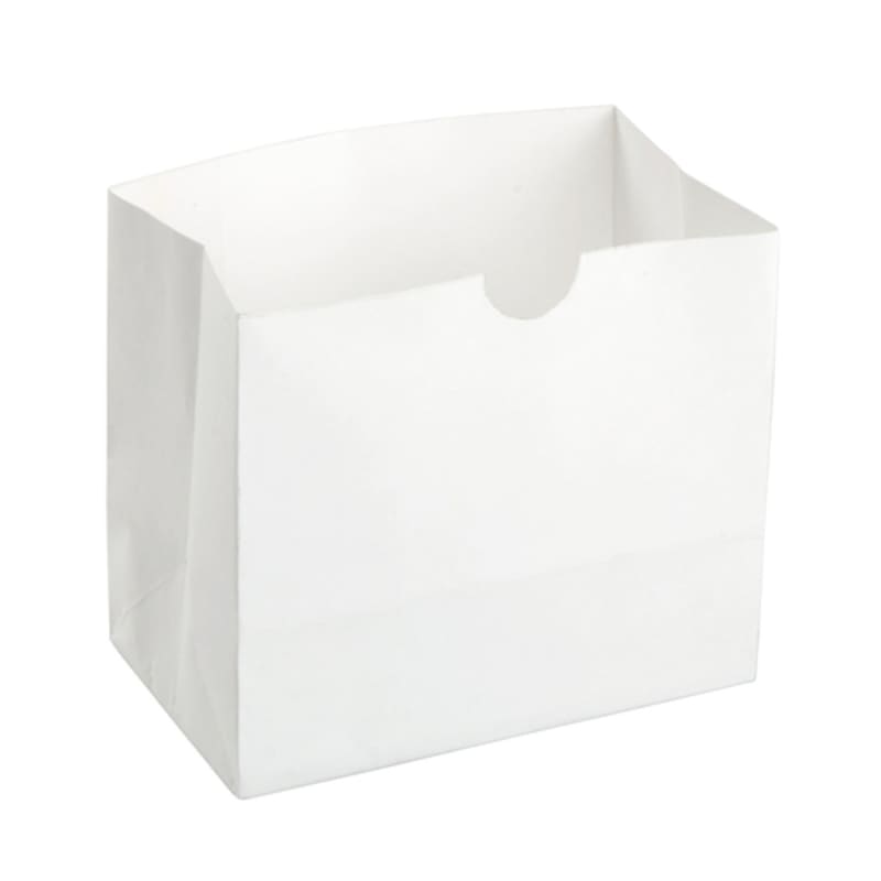 American Metalcraft SBW4 4-1/4" x 2-1/2" x 3-3/4" White Disposable Mini Snack bag