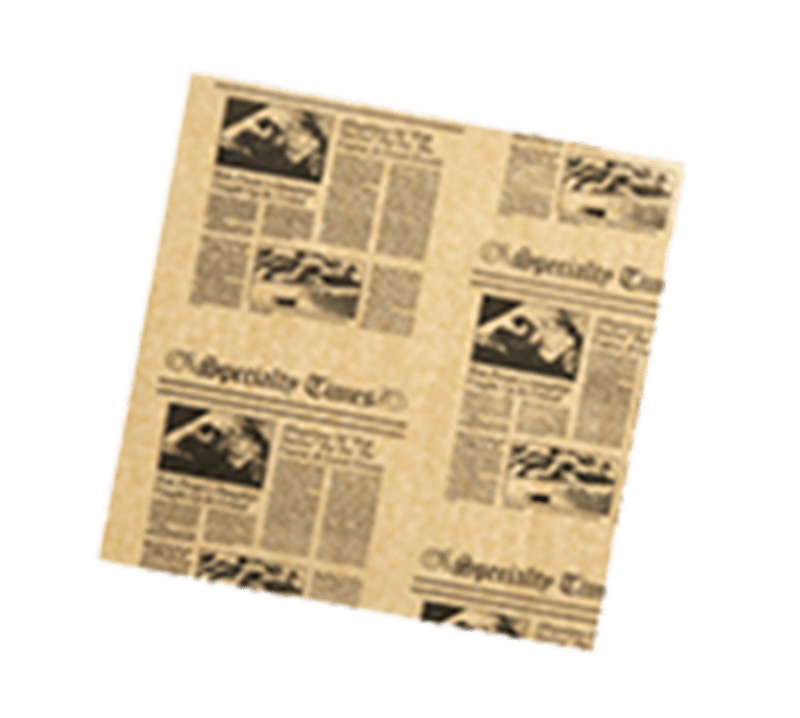 American Metalcraft PPCN1212 12" x 12" Natural Newspaper Basket Liner