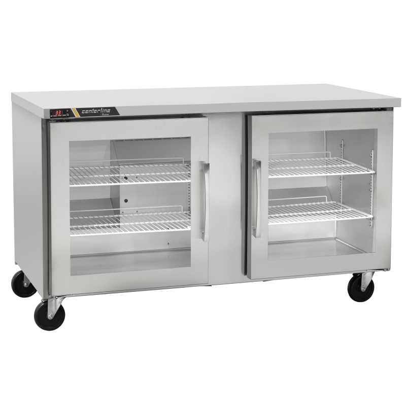 Traulsen CLUC-36R-GD-LL C-Series 36" 2 Glass Door Undercounter Refrigerator, Left/Left-Hinged