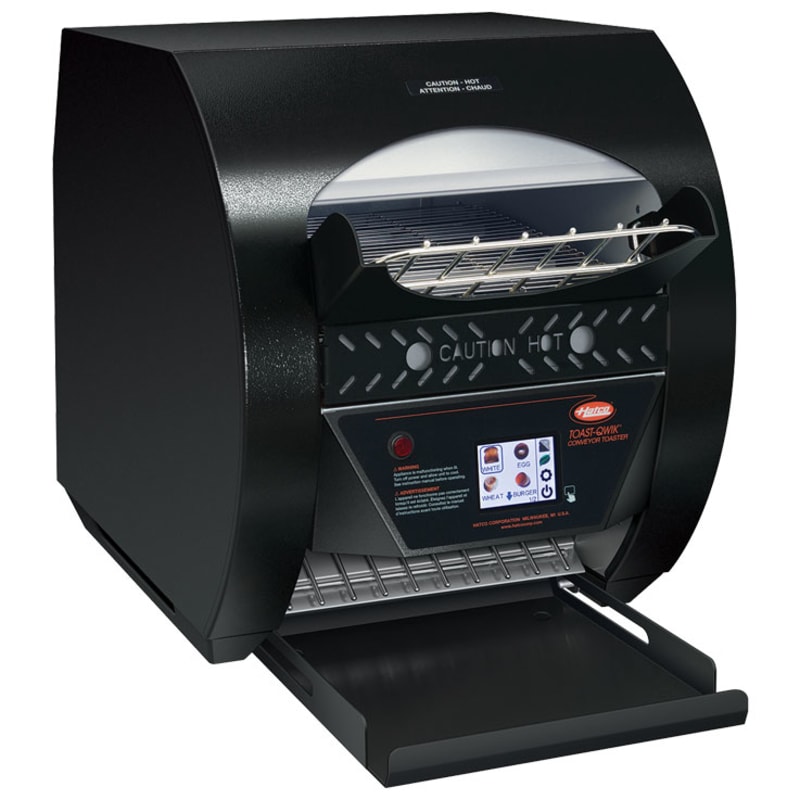 Hatco TQ3-500 Toast-Qwik® Black Conveyor Toaster with 2" Opening, 208V