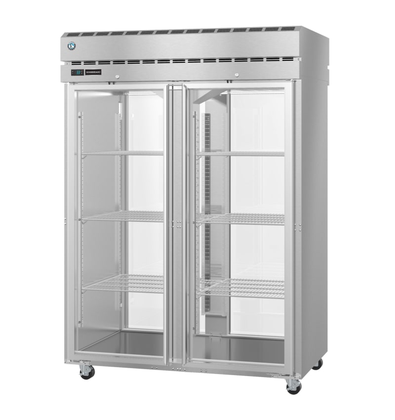 Hoshizaki PT2A-FG-FG 55" Pass-Thru Refrigerator with Two Glass Front/Two Glass Rear Doors