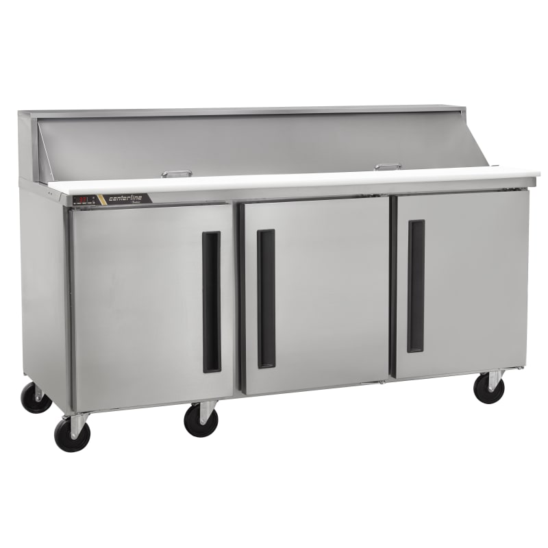 Traulsen CLPT-7230-SD-LRR C-Series 72" 3-Door Mega Top Refrigerated Sandwich Prep Table