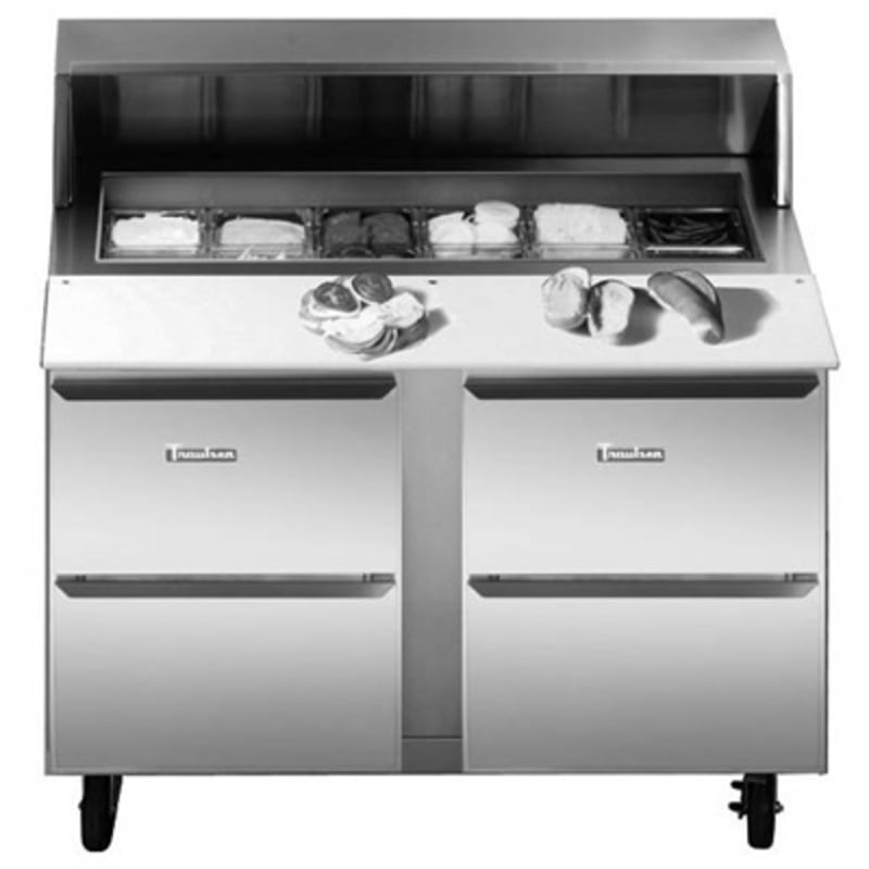 Traulsen UPT6012-DD Dealer's Choice 60" 4-Drawer Refrigerated Sandwich Prep Table