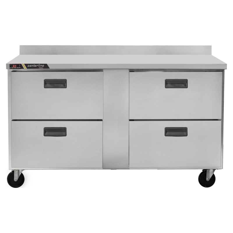 Traulsen CLUC-60F-DW-WT C-Series 60" 4-Drawer Worktop Freezer with 4" Backsplash