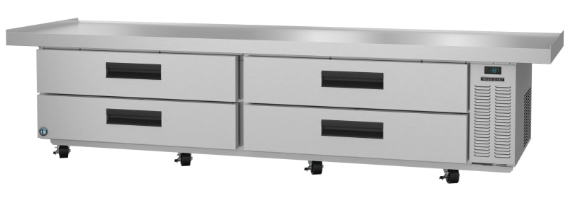 Hoshizaki CR110A Refrigerator, Two Section Chef Base Prep Table, Stainless Drawers