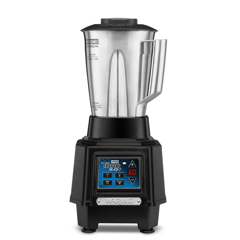 Waring® TBB160S4 Torq 2.0 Stainless Steel Touchpad/Timer Bar Blender, 2 HP, 48 Oz.