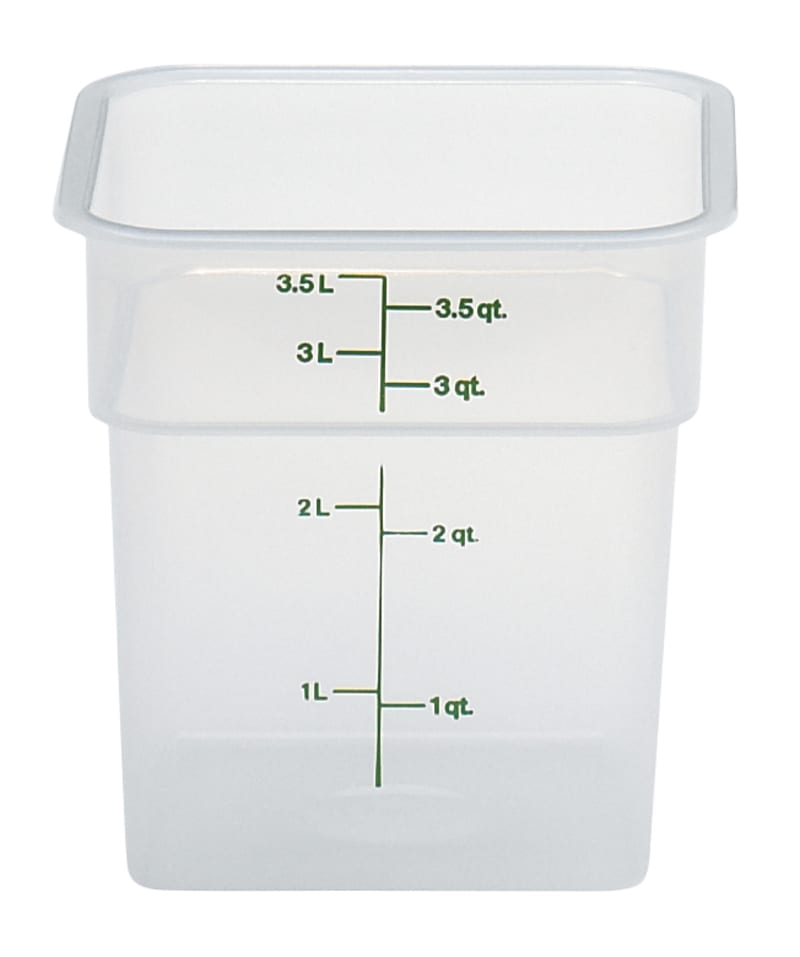 Cambro 4SFSPP190 4 Qt. Translucent Square Polypropylene Food Storage Container