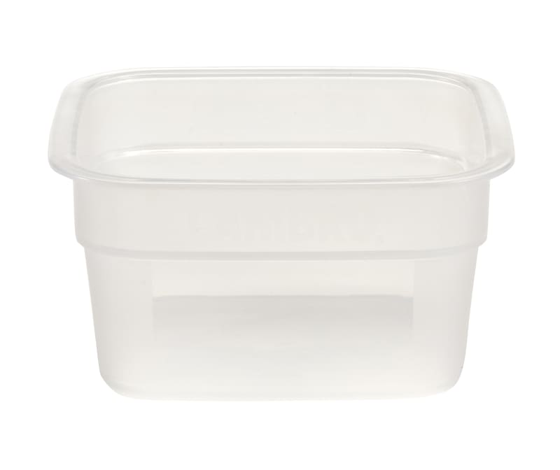 Cambro HFSFSPROPP190 CamSquares FreshPro 0.5 Qt. Translucent Square Polypropylene Food Storage Container